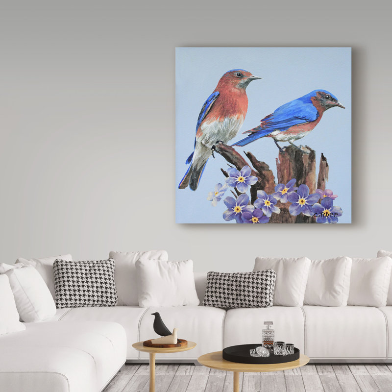 « easterne duo duo », reproduction de peinture à l’acrylique sur toile tendue, H 24 po x l 24 po x P 2 po