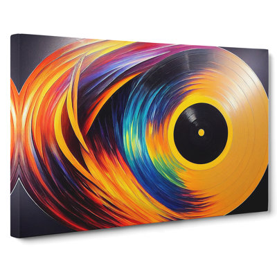 Golden Vinyl Record Art Vol.3 - Wrapped Canvas Print