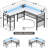 Aranson 55'' L shaped Computer Desk with Shelves, Writing Desk with Full Monitor Stand, Corner Desk with LED Lights, Gaming Desk-2008775804