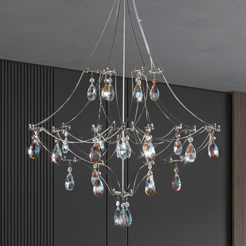 Lustre en cristal moderne, suspension en cristal