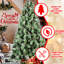 Arbre de Noël de 6 pi: 988 pointes mélangées, 66 branches de pin, conception à charnières facile à monter, support en métal pour arbre de fête avec branches réalistes, structure simple et rapide, base