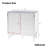 Modern Style Slatted Grille Striped Door Cabinet, MDF And Legs For Durable Storage Solution