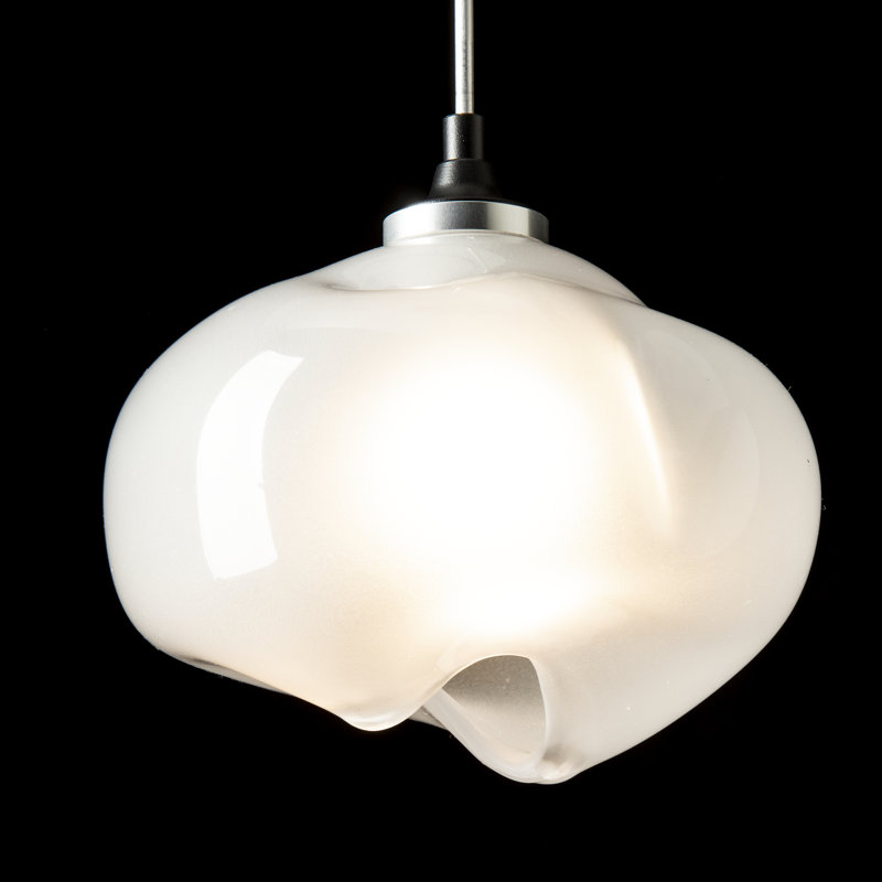 Luminaire suspendu géométrique 1 lumière Ume, Givré, Noir