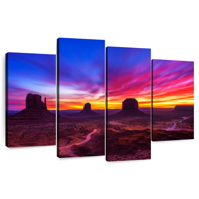 Lever de soleil d'Alvord à Monument Valley, H 14 po x l 24 po