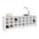Banc de rangement pour chaussures 24 paires, banc d'entrée, rangement pour vestibule et banc de rangement pour 24 paires de chaussures, P 15,5 po x l 60 po x H 20,25 po, blanc Ingham