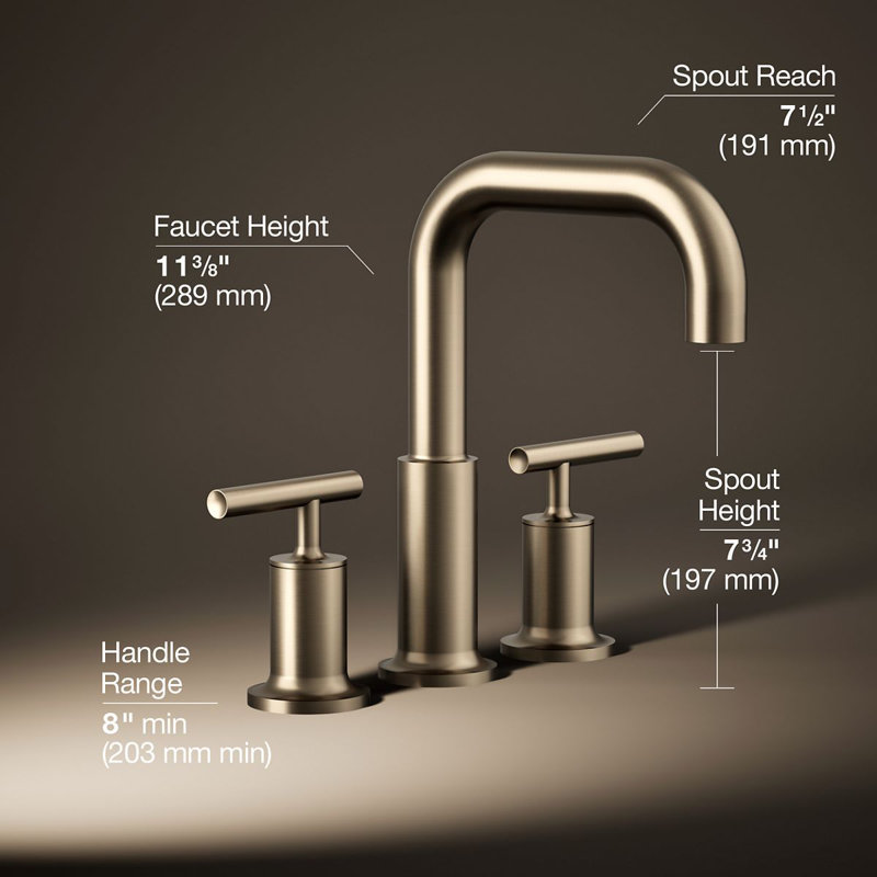 Purist for Two Deck-Mount Bath Faucet Trim for High-Flow Valve with Lever Handles, Valve Not Included, Vibrant Brushed Bronze