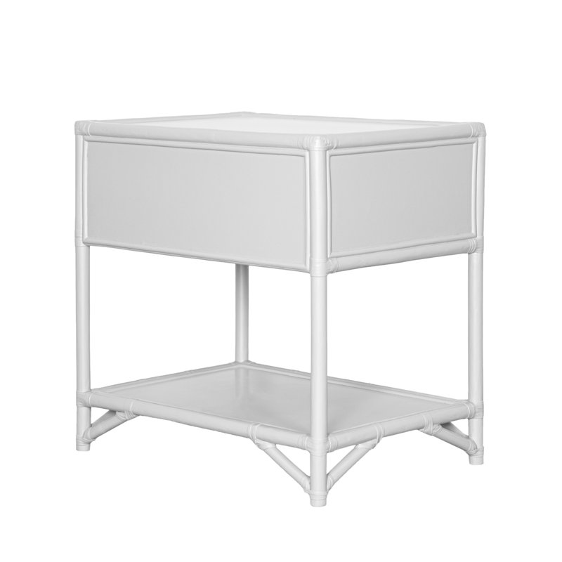 Liam Queen Headboard And Olivia Nightstand Set – Navy Blue, Full, White, 3 Pcs: Headboard, 2 Nightstands