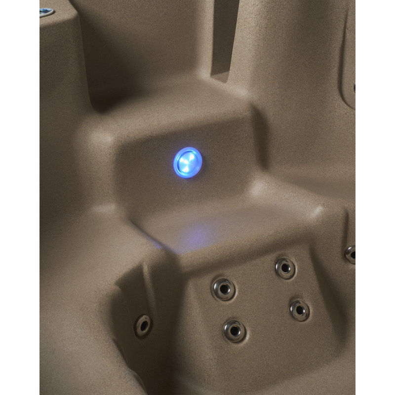 Balance Ultra 6-Person 40 Stainless Jet Hot Tub with True Stainless Heater, Ozone and Multi LED Lighting, Cobblestone