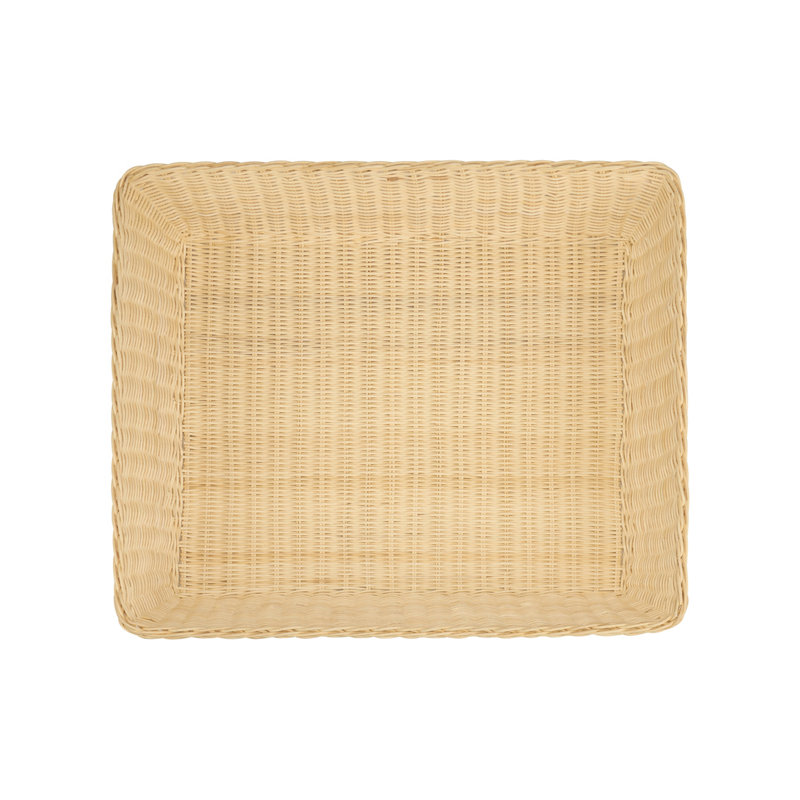 Rattan Decorative Basket, 5" H x  24" W x  20" D