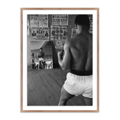Cassius Clay in a Mirror Framed Photographic Print
