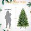 Arbre de Noël de 7 pi avec 1375 pointes en PVC PE Arbre de Noël à charnières avec charnières Branches faciles à assembler