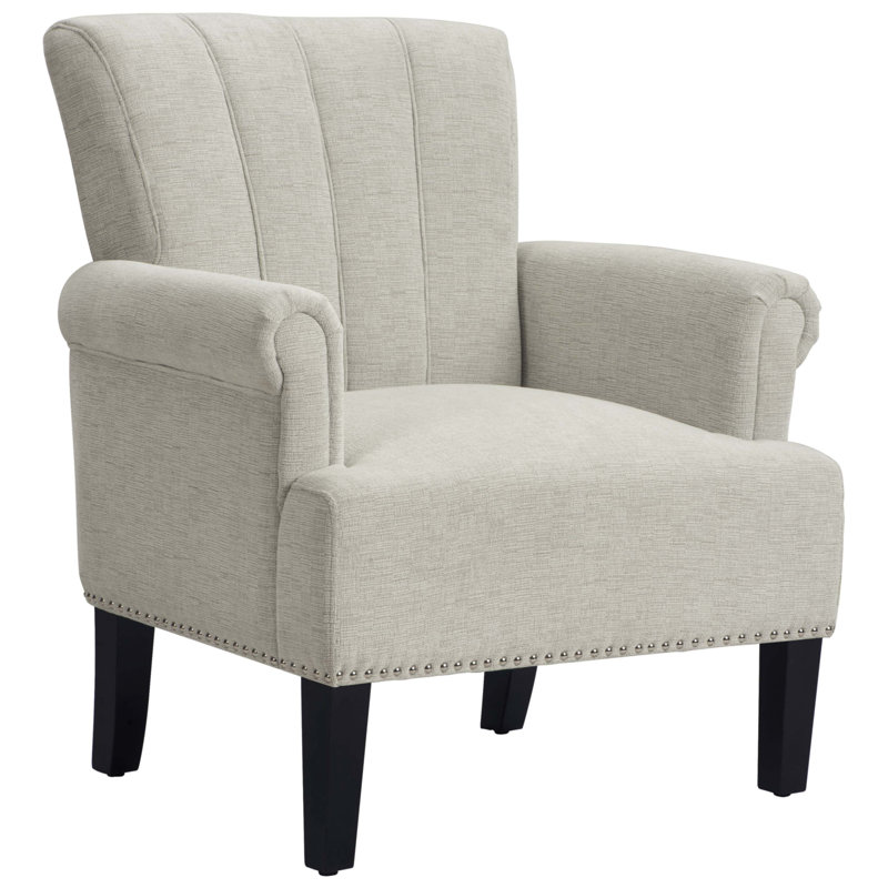 Rivet Tufted Polyester Armchair