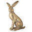 Lapin doré 15,5 po en résine
