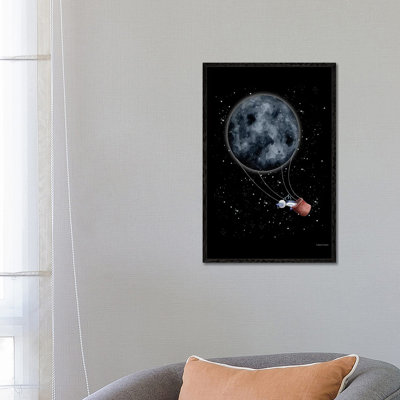 Moon Hot Air Balloon 1 Piece Painting on Canvas