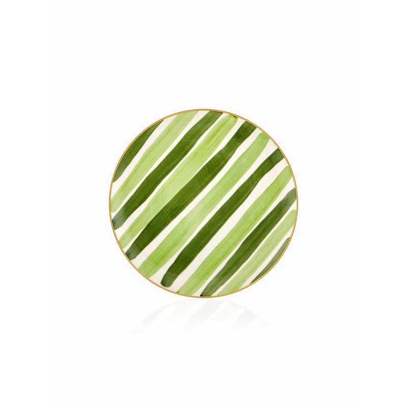 Assiette à dessert Serum, Vert / vert foncé / blanc