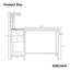 Bureau d'ordinateur brun avec station de charge et tablette, alignement réversible, construction, lumières à DEL, ports, complément de crochet d'écouteur pour le travail de bureau, brun, rangement de prise de courant, tablettes,-45436417