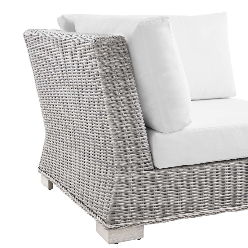 Chaise de coin d'extérieur Modway Conway, Sunbrella® blanc