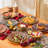 18 Piece Artistic Bohemian Dinnerware Set For 6,6 Unique Dual,Sided Prints, Complete Mix & Match Ceramic Table Setting