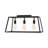 3 - Light Modern Black Open Frame Rectangular Metal Semi Flush Mount