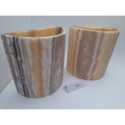 Ensemble d'appliques murales beige / jaune onyx