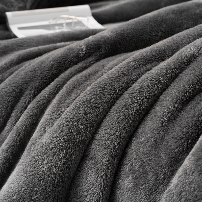  Édredon surdimensionné gris anthracite, Édredon simple TG