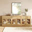 Buffet moderne 94,5 "avec 6 portes et tiroirs en verre, buffet multifonctionnel avec tablette réglable-685457811