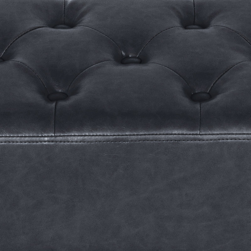 Dorly 38" Upholstered Bedroom Bench, Noir
