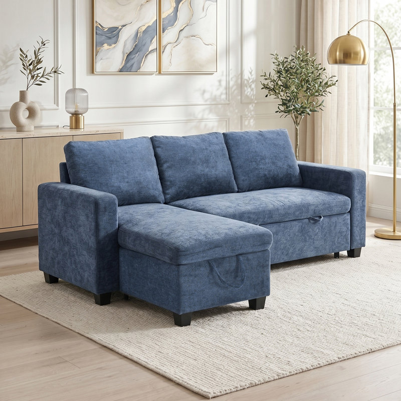3 Seater Sleeper, Blue