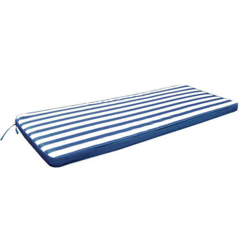 Seat Cushion, Blue/White