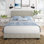 Structure de lit en lin Boyd Sleep avec tête de lit ajustable Chloe