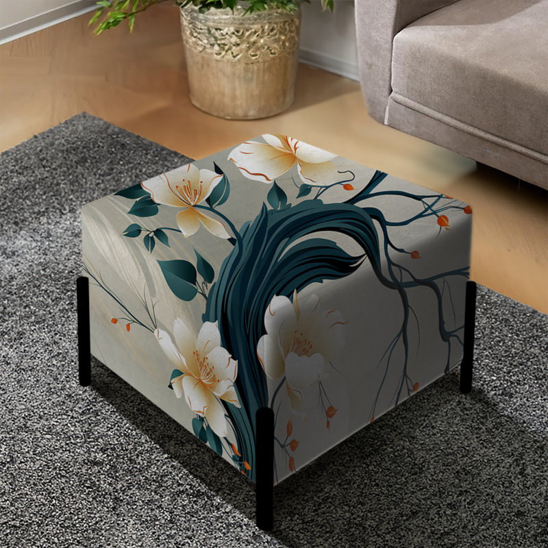 Zen Elegance - Oriental Square Ottoman