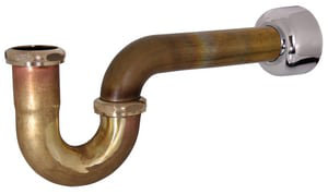 Siphon tubulaire réglable en P 12-1 / 4 "(connexions 1-1 / 4" x 1-1 / 2 "avec joint de terre)