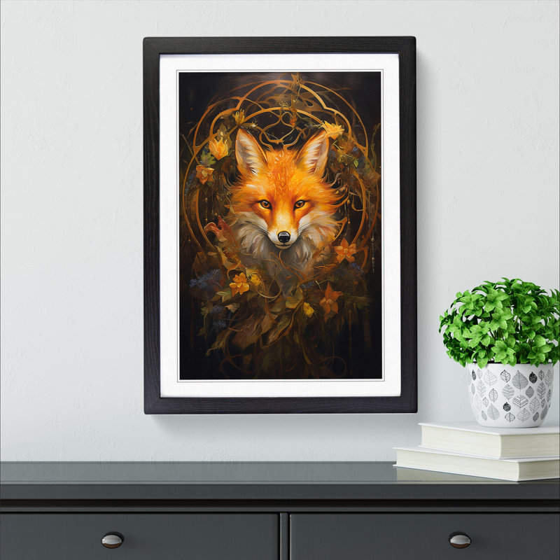 Single Picture Frame Print on Wood, Black Framed, 46cm H x 34cm W
