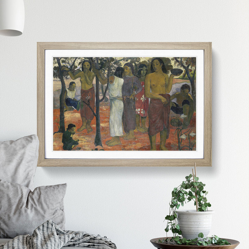 Nave Nave Mahana by Paul Gauguin - Picture Frame Painting, Oak Framed, 48cm H x 65cm W x 2cm D