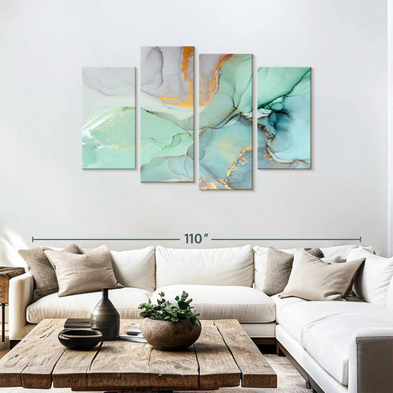 Avery Green Bronze Abstract, 48" H x 75" W