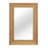 Rustic Rattan & Solid Wood Rectangular Wall Mirror-888209014-888209015