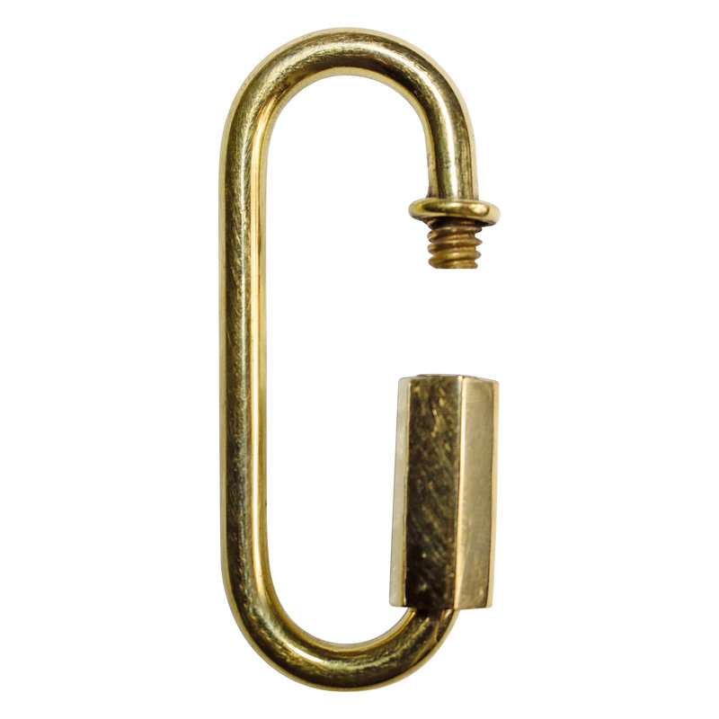 Chaîne à maillons rapides, Laiton poli, H 2,17 po x l 0,87 po x P 0,14 po