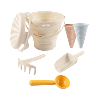 Plast ic beach to ys Beach Sand Toy Set Kids Sand Play Kit Outdoor Bucket And Shovel Combo Seaside Sandcastle Tools Children’s Beach Toy Collection