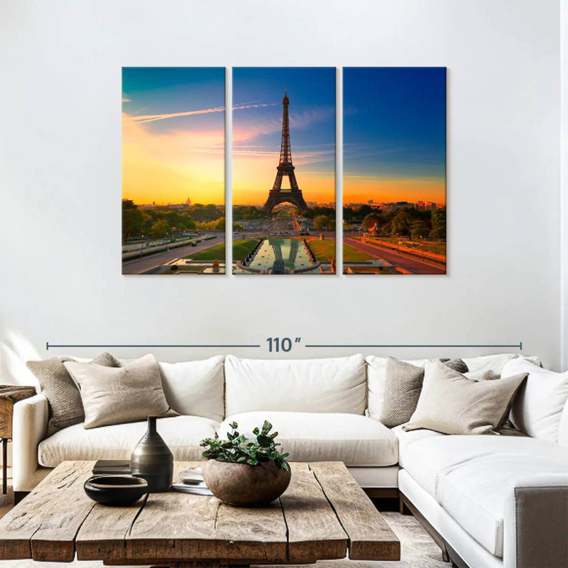 Rorry Eiffel Tower At Sunrise, 48" H x 74" W