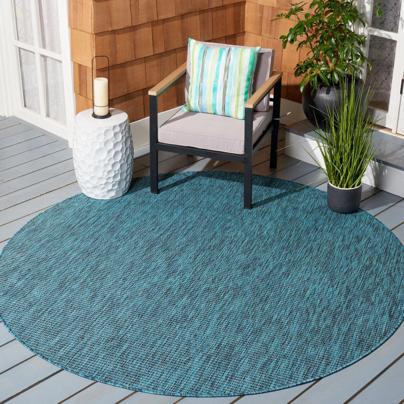 Tapis d'intérieur / extérieur Brealynn Performance, Rond 6 pi 7 po