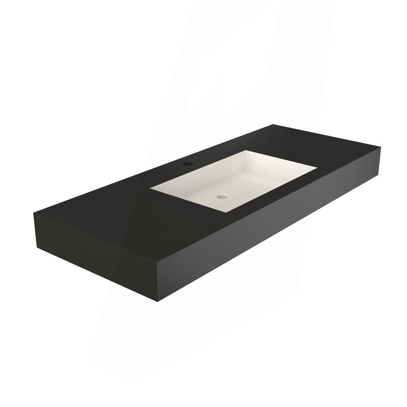Bassin intérieur blanc extérieur noir surface solide