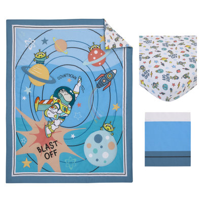 Ensemble de literie pour lit de bébé 3 pièces NoJo Disney Toy Story Buzz Lightyear
