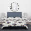 Ensemble de housse de couette peint à la main pivoines et pensées Designart-35228090