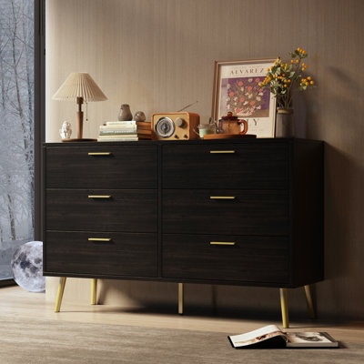Rexdale Modern 6-Drawers 47.2" W Stylish Dresser With Ample Storage