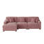 Canapé modulaire rembourré 3 pièces en velours côtelé-L-500320486-500320507