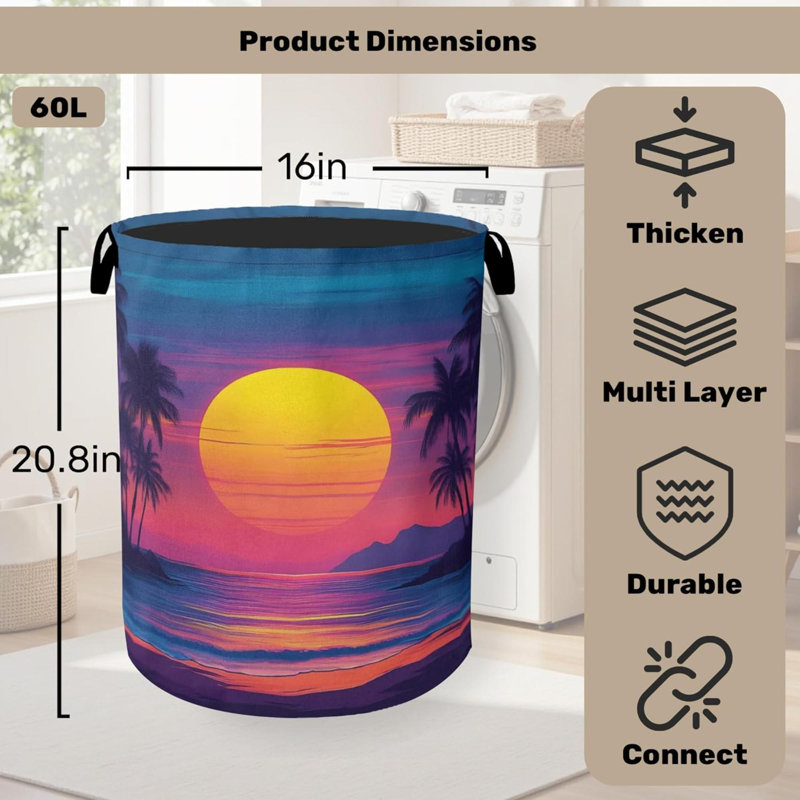 Panier à linge pliable Hawaiian Sunset