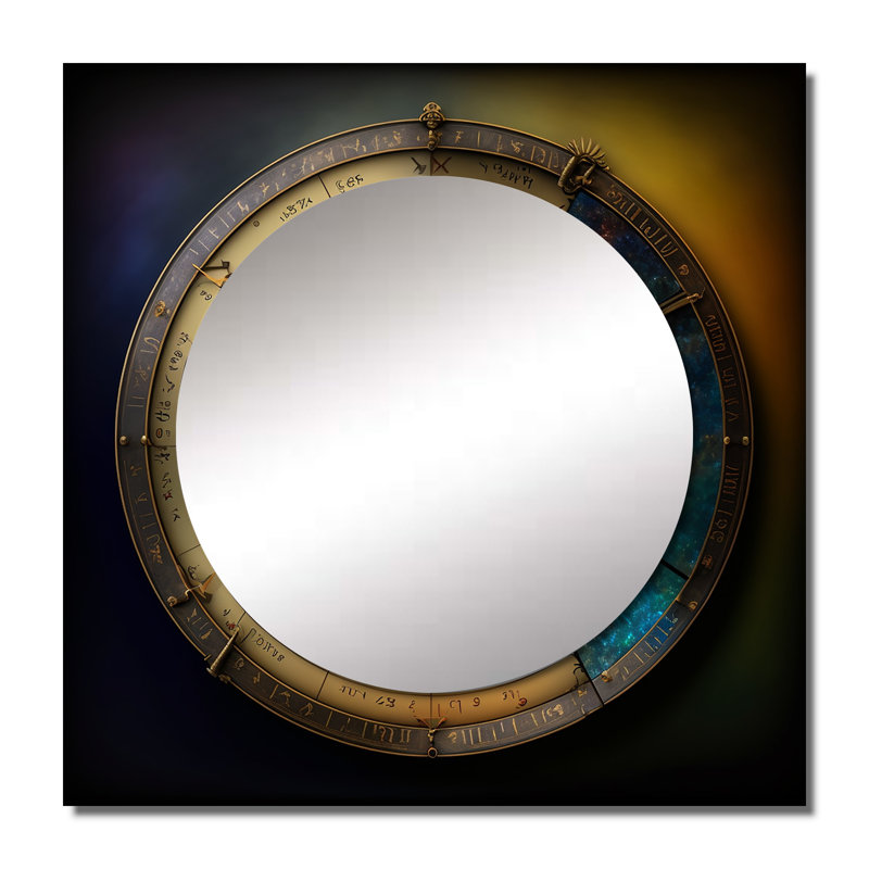 Lakeva - Miroir mural décoratif astrologie pour chambre à coucher, 23 po x 23 po