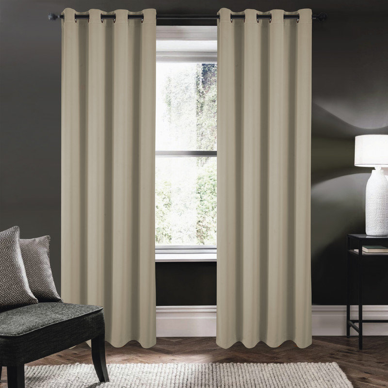 Panneau de rideau occultant 100% Fitnat, Taupe, L 52 po x L 95 po
