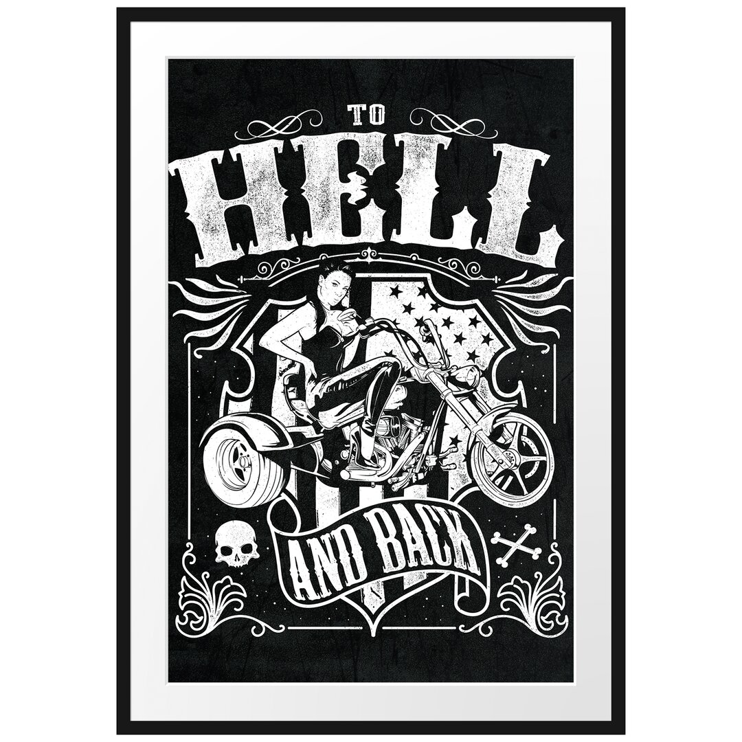 Gerahmtes Poster To Hell And Back Black