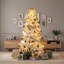 Sapin de Noël artificiel de 1,80 m préilluminé avec lumières DEL, 150 boules décoratives, branches articulées et support en fer robuste
